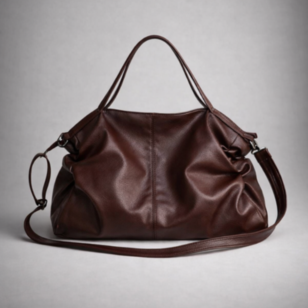 Elegant Vegan Leather Shoulder Bag for Women with Spacious, Lightweight Design and Dual Straps 0