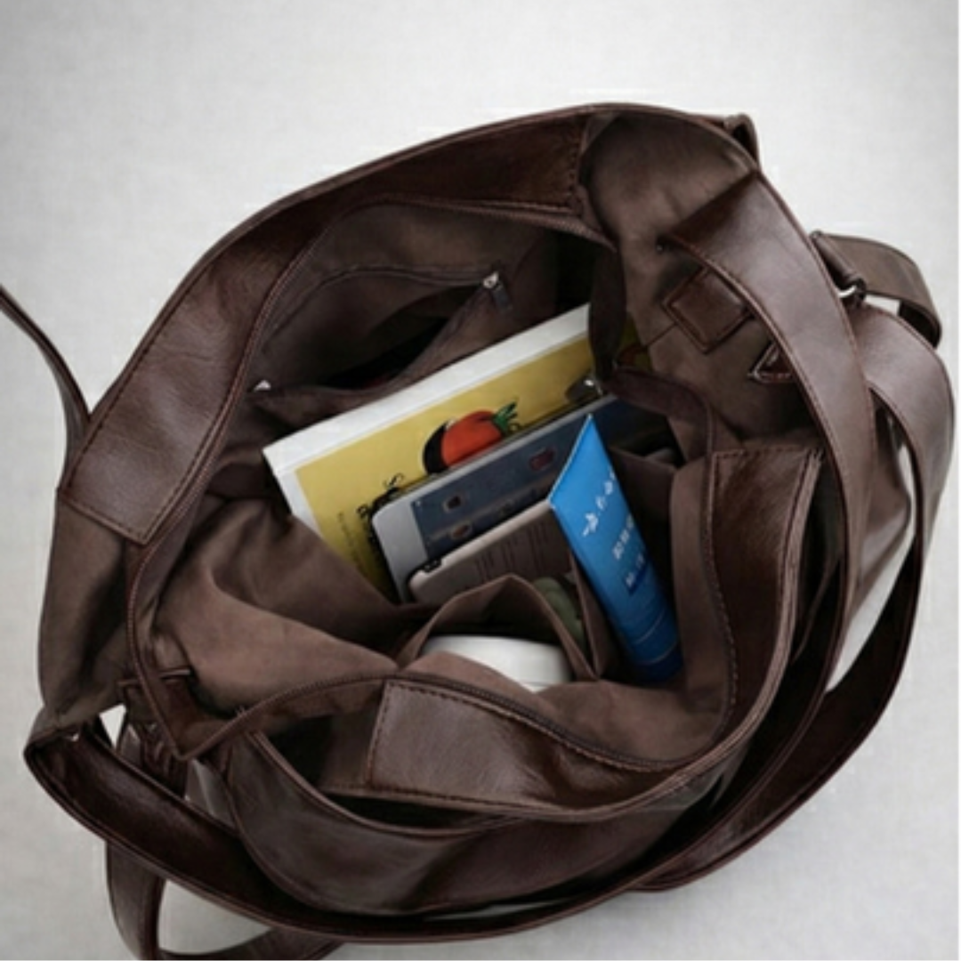 Elegant Vegan Leather Shoulder Bag for Women with Spacious, Lightweight Design and Dual Straps 1