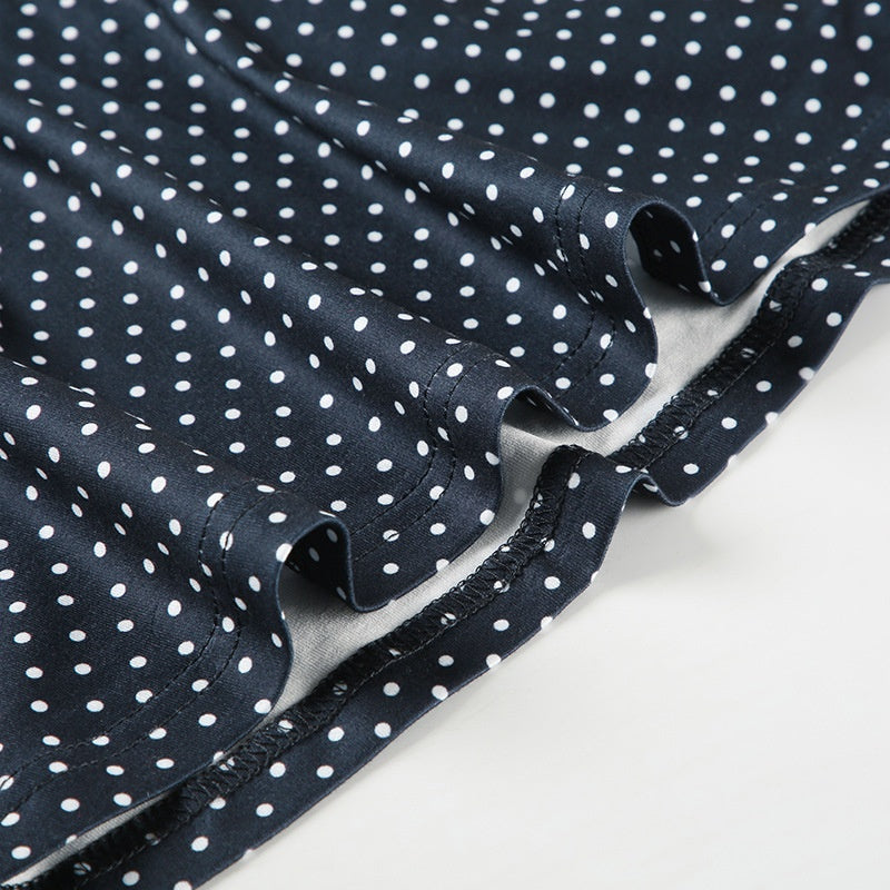 Women’s Polka Dot Mini Dress – Sleeveless Fitted Flared Style 5