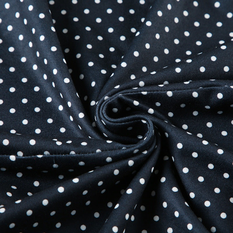 Women’s Polka Dot Mini Dress – Sleeveless Fitted Flared Style 6